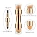 Ofanyia 4 in 1 Makeup Brush Set - Lip Brush, Smudge Brush, Contour & Blush Brush, Sponge Brush - For Eyes Lips Face Foundation Makeup (rose gold)