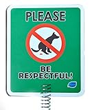 Premium - Dog Poop Signs for Yard | Stops Dogs from Pooping, no Poo, on Your Lawn Signs Spring Action Dog Poop Sign, Stop Pets Pooping or Peeing The Lawn Yard (Please Be Respectful)