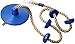 Jungle Gym Kingdom Tree Swing Climbing Rope with Platforms and Disc Swings Seat - Blue