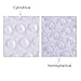 Outus Clear Rubber Feet Adhesive Bumper Pads Self Stick Bumpers Sound Dampening Door Bumpers, Cylindrical, Hemispherical Shape, 90 Pieces