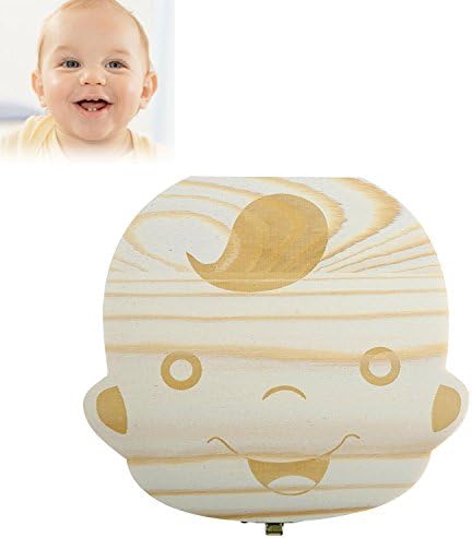 Baby Teeth Box Cute Personality Save Wooden Boxes Deciduous Souvenir Box (Boy)