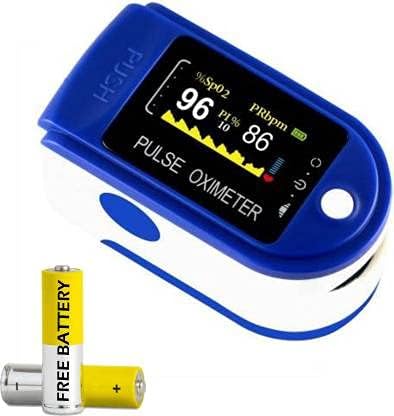 SF Stay Safe O2 Digital Finger Pulse Oximeter with Rotatable OLED Pulse Oximeter (Blue, Black)