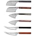 La Cote 6 Piece Cheese Knife Set Stainless Steel Blade Pakka Wood Handle (8 inch)