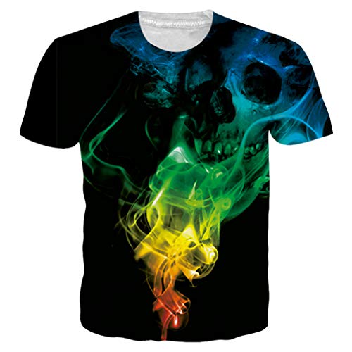 Alistyle Mens Boys Summer Skull Print Cool Short Sleeve T-Shirts