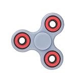 BEISTA Fidget Spinner Toy Stress Reducer – Tri-Spinner Fidget Toy High Speed with Four Bearing Hand spinner Fidget Toy Perfect for Anxiety, Autism, ADHD, ADD (Gray)