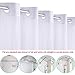 Conbo Mio No Hook Shower Curtain with Snap in Liner Set, Hotel Luxury White Shower Curtains for Bathroom with See Through Top Window, Waterproof, Washable 71W x 74H