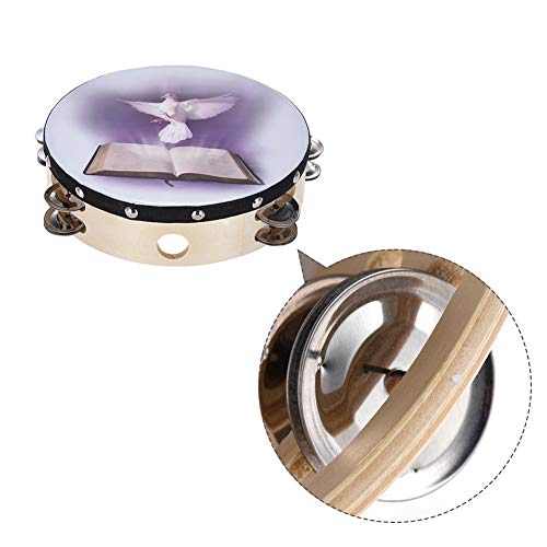 heaven2017 8 Inch Hand Hold Tambourine Clap Drum Percussion Instrument