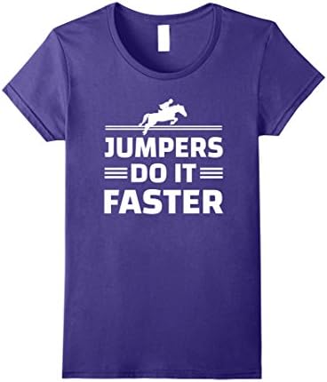 Womens Jumpers Do It Faster Love Equestrian Gifts Shirt Large Purple