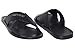 ROBERTO CAVALLI 5489 Italian Mens Black Print Leather Sandals with Logo