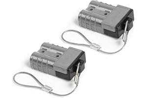 HYCLAT 6-10 Gauge Wire Connectors, 50A Battery Quick Connect Disconnect 12V-36V Powerpole for Car Bike ATV Winches Lifts Motors More Grey 2 Pcs