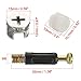uxcell 10 Sets Furniture Connecting 15mm OD Cam Fitting w Dowel Screws Pre-Inserted Nut