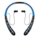 Bluetooth Headphones Headset Rymemo Newest 20 Hrs Continuous Playing Time Wireless Music Stereo Sports Running Earphones Vibration Neckband Style for Cellphone,Blue-Black