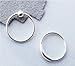 Nose Rings, 10mm, 22 Gauge, Sterling Silver, Set of Two, Captive Bead and Plain Hoop, Lip,Eyebrow,Body Piercing