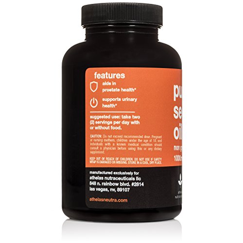 Pumpkin Seed Oil 1000mg NonGMO Premium Cold Pressed Prostate and