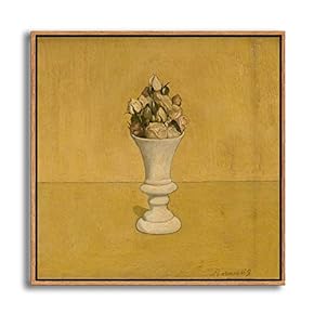 Framed Canvas Wall Art Metaphysical Still Life with Triangle by Giorgio Mordian Canvas Prints Home Artwork Decoration for Living Room,Bedroom - 16x16 inches