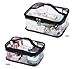 WODISON Clear Travel Cosmetic Bag Makeup Train Case Organizer with Top Handle Large