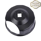 Oil Filter Cap Wrench Tool for 1984-2019 Harley Davidson Spin-on Oil Filters (Except '15-later XG) Twin Cam Oil Filters with 76 x 14 Flutes (Crank Sensor) - By KIWI MASTER