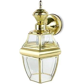 motion outdoor activated carriage brass light polished hanging
