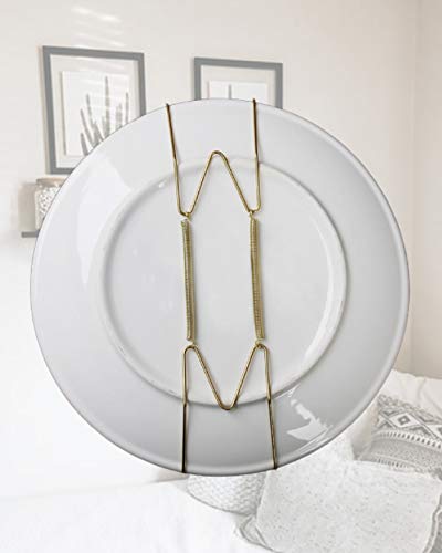 Plate Hangers, Pack of 10, 6 inch and 2, 8 inch-Wall Decorative Plate Hangers for Antique Plates, China, Decorative Plates and Art- Includes Hanging Hook and Nail - Thumbnail 3