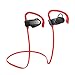 G-CORD (TM) Wireless Bluetooth Hands-Free Secure Fit Sports Headphones (Black & Red)