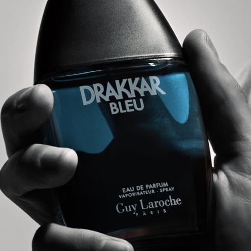 Guy Laroche Drakkar Bleu - Iconic Designer Fragrance - Powerful, Aquatic & Fresh Eau de Parfum - Aquatic Fougère - Long Lasting Mens Cologne - Day and Evening Scent 3.4 Fl Oz