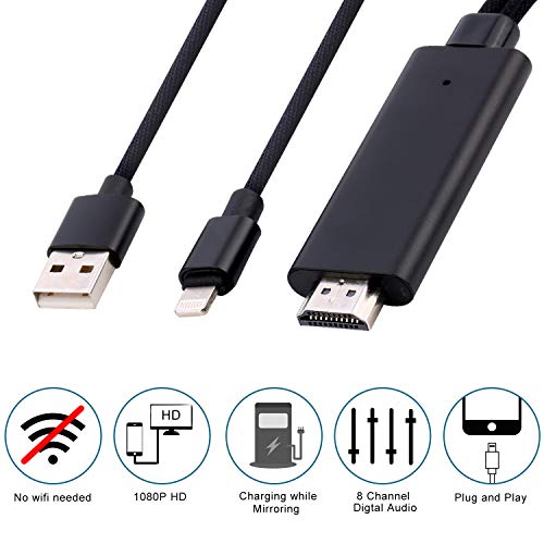 Phone Pad to HDMI Cable 6.6ft HDMI Adapter 1080P HDTV Connector Cable, Digital AV Adapter Cord Compa - //coolthings.us