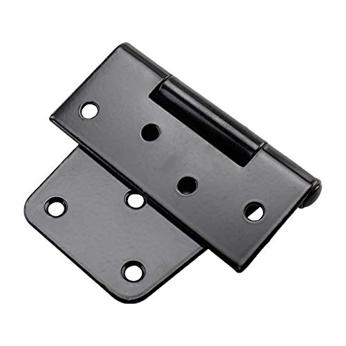 3.5inch Shed Hinges Door Hinges Square Barn Hinges Heavy Duty Gate Hinges, Black (6 Pack, Screws Included) - Image 6