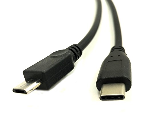 Duttek USB Type C Y Splitter Cable, Multifunctional 2 in 1 Charging Cable, USB 2.0 A Male to USB C Type C Male and Micro USB Male Charging Charger Cable Cord 0.3Meter Black