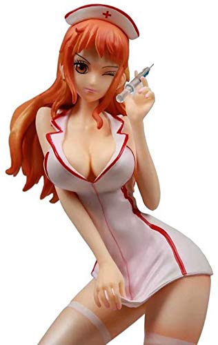 HQHQH ONE Piece GK Nami Nurse Uniform Model Anime Figures PVC Cartoon Game Character Model Statue To