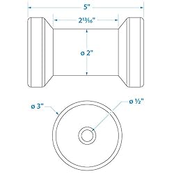 Seachoice Molded Spool Roller w/Plastic