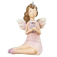 Cyrra Mini Praying Unicorn Angle Figurine Doll Figurine Trinket Keepsake Nice Addition Resin Figurine, Pink, 3.3x2.7x4.7 inch (Praying Unicorn Angle)