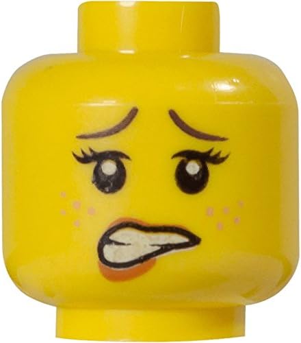 LEGO® Minifigure Parts: Female Head Dual Sided with Freckles, Scared / Smile Pattern (PACK of 2)