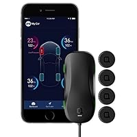 nonda ZUS AccurateTemp Smart Tire Safety Monitor, TPMS with APP, Slow Leak Detection, Real Time Pressure & Temperature Alerts, Tire Pressure Monitoring System with 4 Upgraded External Cap Sensors