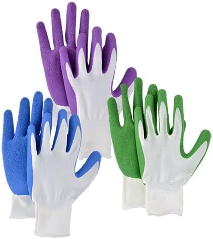 Latex-Grip Knit Gardening Gloves 3 Pack