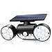 YUJENY Motion Sensor Light Outdoor, 30 LED Solar Security Light with Motion Sensor Dual Head Spotlights IP65 Waterproof 360° Adjustable Solar Motion Lights Outdoor for Front Door Yard Garde（Pack 2）