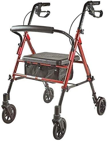 ウォーキングフレーム 成人高齢者用シート折りたたみ式輸送椅子付き車輪付き歩行器ウォーカー スペースセーバー