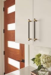 Amerock | Cabinet Pull | Matte Black/Champagne