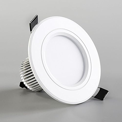 Splindg 1Pcs LED Downlight 110V 240V 12W 18W LED Ceiling With IC Driver Round Recessed Lamp LED Spot Light for Bedroom Kitchen (Color : Warm White, Size : 5 inches 18W)