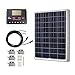HQST 100 Watt 12 Volt Polycrystalline Solar Panel Kit with 20A 12/24V MPPT Solar Charge Controller, 20Ft 12AWG Panel and Controller Connector Cables, Z-Brackets,LCD Display