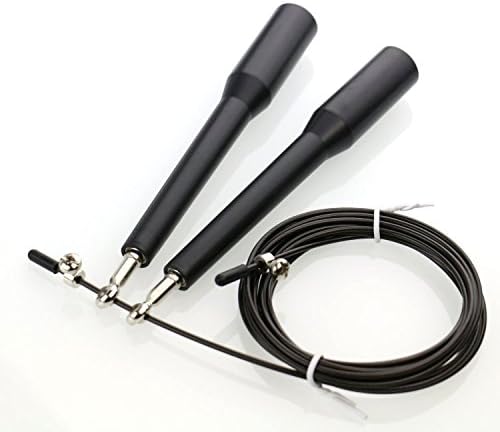 POWSURGER Speed Jump Rope - Adjustable With Ball Bearing - Workout for Double Unders, Exercise, WOD, Outdoor, MMA &amp; Boxing Training