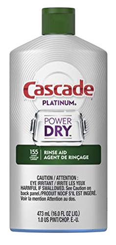 Cascade Rinse Aid Platinum, Dishwasher Rinse Agent, Power Dry, 16 ounce