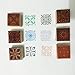 Wooden Rubber Stamps, ArtCastle Korea DIY Diary Stamp Set (6 pcs Lace Square)