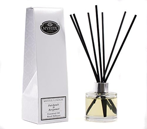 London | Patchouli and Bergamot Essential Oil Reed Diffuser | 100ml | Best Aroma for Home, Kitchen, Living Room and Bathroom | Perfect as a Gift | Refillable
