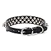 Aolove Mushrooms Spiked Rivet Studded Adjustable Pu Leather Pet Collars for Cats Puppy Dogs (Small, Black) by AOLOVE