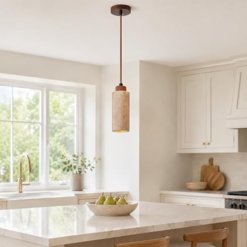 Lámparas colgantes de estilo wabi-sabi Japonesas,Regulable luz colgante de estilo retro con E26,Altura ajustable de 180cm,Iluminación colgante para islas de cocina,dormitorios y comedores (G)