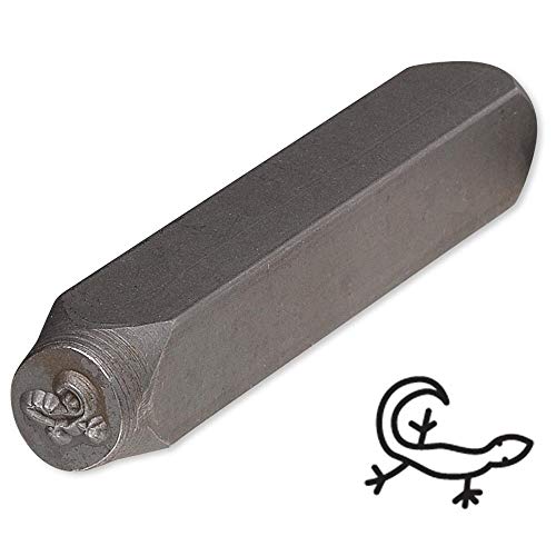 Lizard Steel Design Stamp Punch Tool to Embellish Metal, Plastic, Jewelry Blanks, Clay+