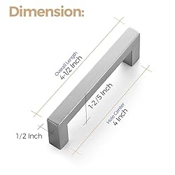 Ravinte 10 Pack Square Bar Kitchen Cabinet Handles