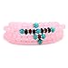 KISSPAT Natural Gemstone Bead Wrap Bracelet Crystal Chakra Stone Bracelet For Women (Rose Quartz)
