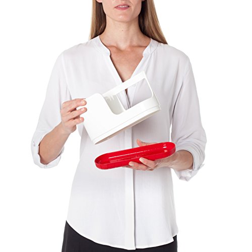 Guzzini My Kitchen Sink Tidy Caddy with Soap Dispenser, 7-1/2-Inches, Red