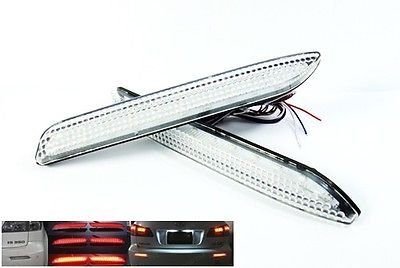 LEDIN Clear Lens SMD LED Rear Bumper Reflector Tail Brake Stop Light Fog Toyota Lexus